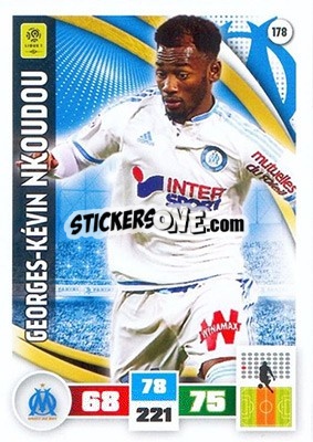 Figurina Georges-Kévin Nkoudou - Foot 2016-2017. Adrenalyn Xl n. 178 - Panini