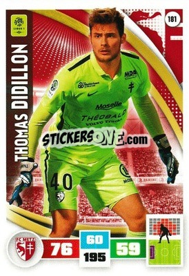 Sticker Thomas Didillon - Foot 2016-2017. Adrenalyn Xl n. 181 - Panini