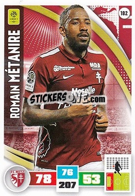 Sticker Romain Métanire - Foot 2016-2017. Adrenalyn Xl n. 182 - Panini