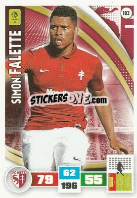 Sticker Simon Falette - Foot 2016-2017. Adrenalyn Xl n. 183 - Panini