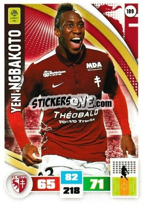 Figurina Yeni Ngbakoto - Foot 2016-2017. Adrenalyn Xl n. 189 - Panini
