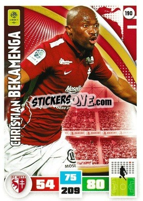 Figurina Christian Bekamenga - Foot 2016-2017. Adrenalyn Xl n. 190 - Panini
