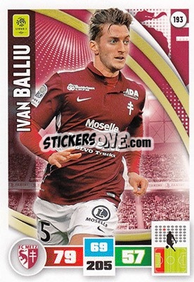 Sticker Iván Balliu - Foot 2016-2017. Adrenalyn Xl n. 193 - Panini