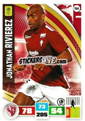 Cromo Jonathan Rivierez - Foot 2016-2017. Adrenalyn Xl n. 194 - Panini