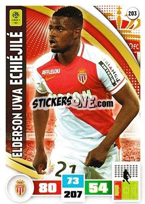 Sticker Elderson Uwa Echiéjilé - Foot 2016-2017. Adrenalyn Xl n. 203 - Panini