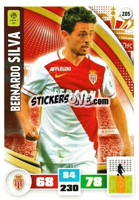 Sticker Bernardo Silva - Foot 2016-2017. Adrenalyn Xl n. 205 - Panini