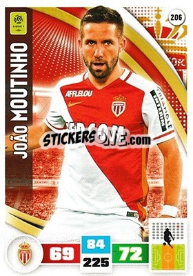 Sticker João Moutinho - Foot 2016-2017. Adrenalyn Xl n. 206 - Panini