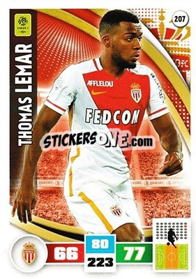 Sticker Thomas Lemar - Foot 2016-2017. Adrenalyn Xl n. 207 - Panini