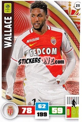 Cromo Wallace - Foot 2016-2017. Adrenalyn Xl n. 211 - Panini
