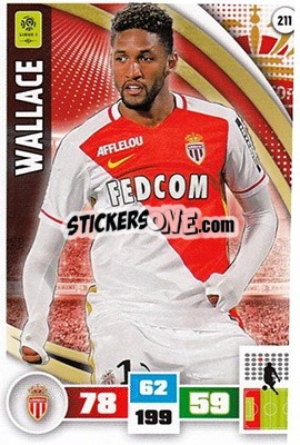 Sticker Wallace - Foot 2016-2017. Adrenalyn Xl - Panini