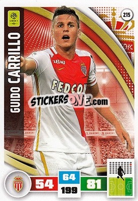 Sticker Guido Carrillo - Foot 2016-2017. Adrenalyn Xl n. 215 - Panini