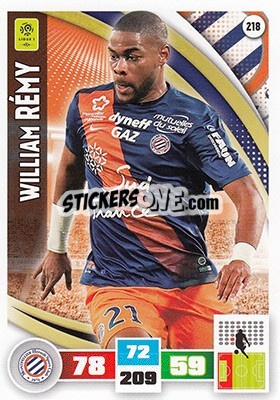 Sticker William Rémy - Foot 2016-2017. Adrenalyn Xl n. 218 - Panini