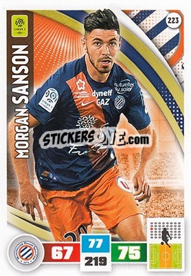 Sticker Morgan Sanson - Foot 2016-2017. Adrenalyn Xl n. 223 - Panini