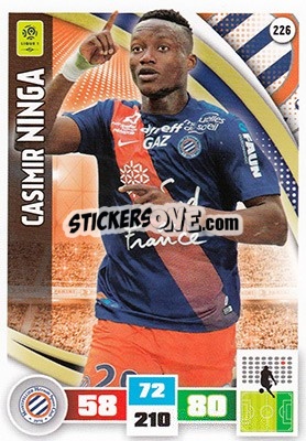Figurina Casimir Ninga - Foot 2016-2017. Adrenalyn Xl n. 226 - Panini
