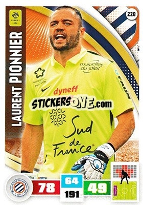 Cromo Laurent Pionnier - Foot 2016-2017. Adrenalyn Xl n. 228 - Panini