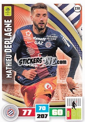 Sticker Mathieu Deplagne - Foot 2016-2017. Adrenalyn Xl n. 230 - Panini