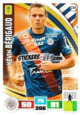 Figurina Kévin Bérigaud - Foot 2016-2017. Adrenalyn Xl - Panini