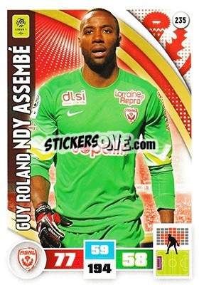 Sticker Guy Roland Ndy Assembé - Foot 2016-2017. Adrenalyn Xl n. 235 - Panini