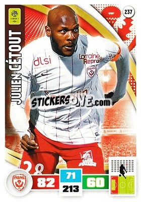 Sticker Julien Cétout - Foot 2016-2017. Adrenalyn Xl n. 237 - Panini
