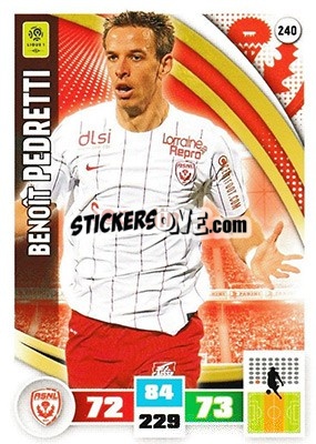 Sticker Benoît Pedretti - Foot 2016-2017. Adrenalyn Xl n. 240 - Panini