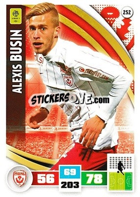 Sticker Alexis Busin - Foot 2016-2017. Adrenalyn Xl n. 252 - Panini
