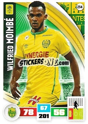 Sticker Wilfried Moimbé - Foot 2016-2017. Adrenalyn Xl n. 254 - Panini