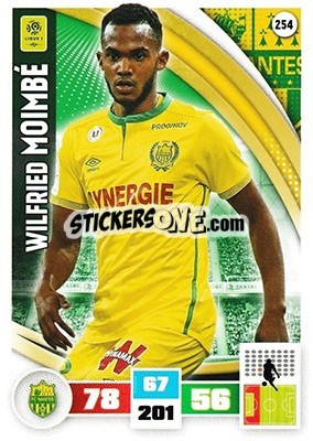 Figurina Wilfried Moimbé - Foot 2016-2017. Adrenalyn Xl - Panini