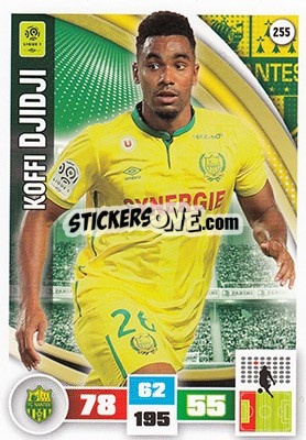 Sticker Koffi Djidji - Foot 2016-2017. Adrenalyn Xl n. 255 - Panini
