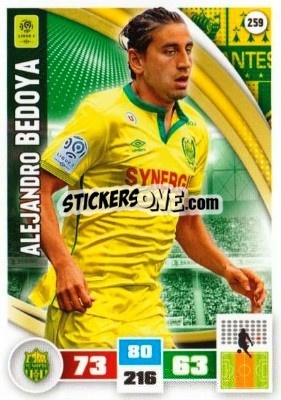 Sticker Alejandro Bedoya - Foot 2016-2017. Adrenalyn Xl n. 259 - Panini