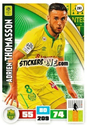 Sticker Adrien Thomasson - Foot 2016-2017. Adrenalyn Xl n. 261 - Panini