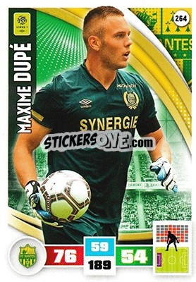 Sticker Maxime Dupé - Foot 2016-2017. Adrenalyn Xl n. 264 - Panini