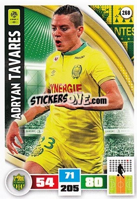 Figurina Adryan Tavares - Foot 2016-2017. Adrenalyn Xl - Panini