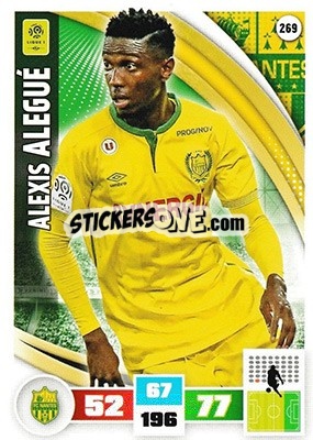 Sticker Alexis Alegué - Foot 2016-2017. Adrenalyn Xl n. 269 - Panini