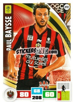Sticker Paul Baysse - Foot 2016-2017. Adrenalyn Xl n. 272 - Panini