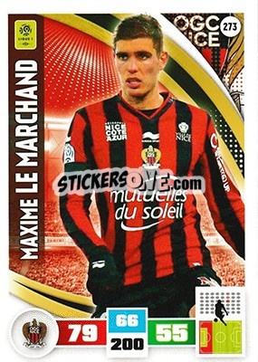 Cromo Maxime Le Marchand - Foot 2016-2017. Adrenalyn Xl n. 273 - Panini