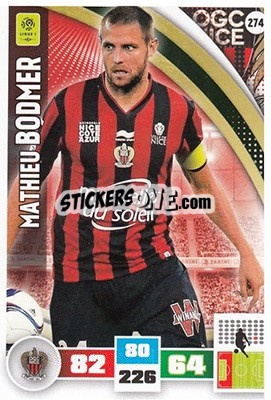 Sticker Mathieu Bodmer - Foot 2016-2017. Adrenalyn Xl n. 274 - Panini