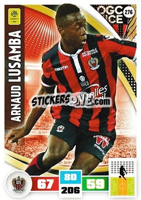 Sticker Arnaud Lusamba - Foot 2016-2017. Adrenalyn Xl n. 276 - Panini