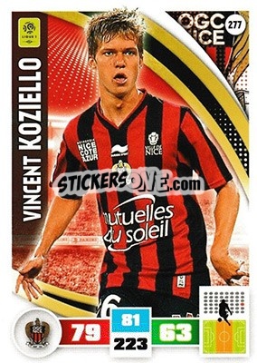 Sticker Vincent Koziello - Foot 2016-2017. Adrenalyn Xl n. 277 - Panini