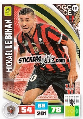 Sticker Mickaël Le Bihan - Foot 2016-2017. Adrenalyn Xl - Panini