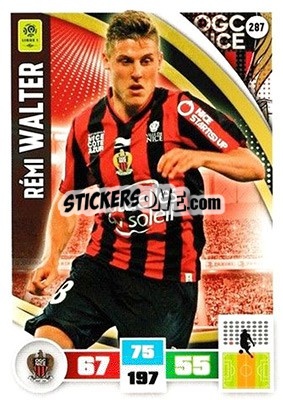 Sticker Rémi Walter - Foot 2016-2017. Adrenalyn Xl n. 287 - Panini