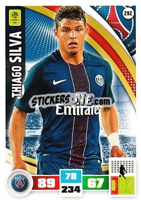 Cromo Thiago Silva - Foot 2016-2017. Adrenalyn Xl - Panini