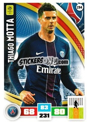 Sticker Thiago Motta - Foot 2016-2017. Adrenalyn Xl n. 294 - Panini