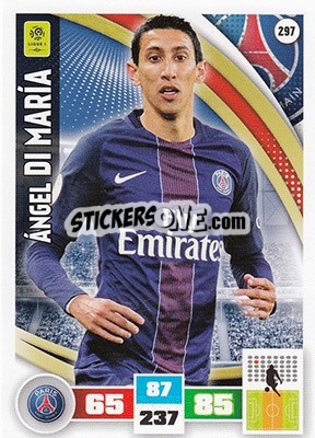 Figurina Ángel Di María - Foot 2016-2017. Adrenalyn Xl - Panini