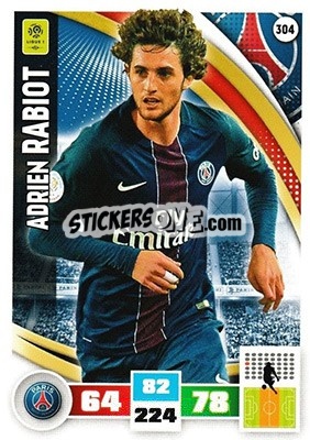 Sticker Adrien Rabiot - Foot 2016-2017. Adrenalyn Xl n. 304 - Panini