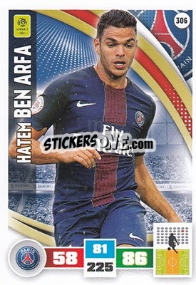 Sticker Hatem Ben Arfa - Foot 2016-2017. Adrenalyn Xl n. 306 - Panini