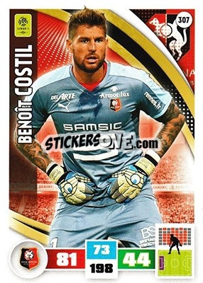 Sticker Benoît Costil - Foot 2016-2017. Adrenalyn Xl n. 307 - Panini
