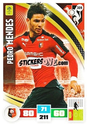 Sticker Pedro Mendes - Foot 2016-2017. Adrenalyn Xl n. 309 - Panini
