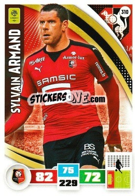 Sticker Sylvain Armand - Foot 2016-2017. Adrenalyn Xl n. 310 - Panini