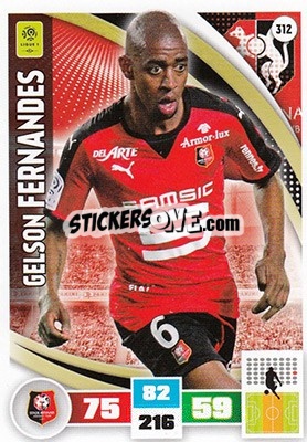 Sticker Gelson Fernandes - Foot 2016-2017. Adrenalyn Xl n. 312 - Panini