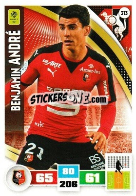 Sticker Benjamin André - Foot 2016-2017. Adrenalyn Xl n. 313 - Panini